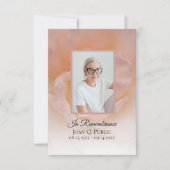 Bleke Roze Roze Bloemblaadjes Begrafenissympathie Bedankkaart (Voorkant)