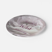 Bleke roze roze Borden, 101e verjaardag Papieren Bordje (Gekanteld)