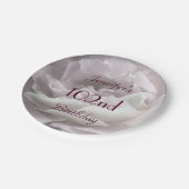 Bleke roze roze Borden, 102e verjaardag Papieren Bordje (Gekanteld)