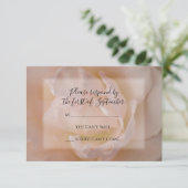 Bleke roze roze oranje bruinbruin RSVP-reactieverm RSVP Kaartje (Staand voorkant)