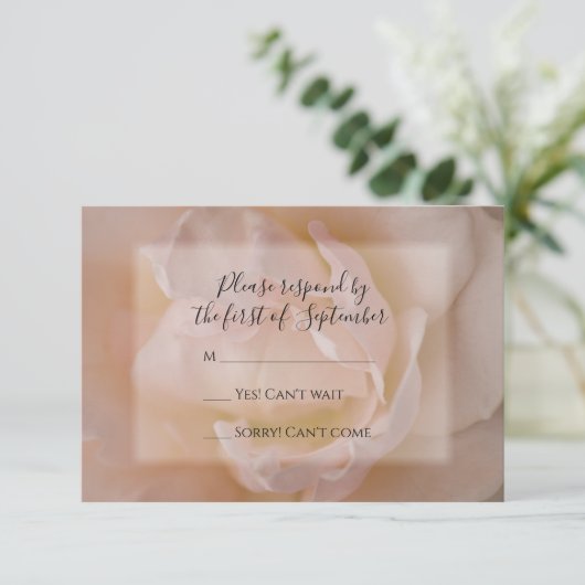 Bleke roze roze oranje bruinbruin RSVP-reactieverm RSVP Kaartje (Staand voorkant)