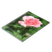 Bleke roze roze roos notitieboek (Linkerzijde)