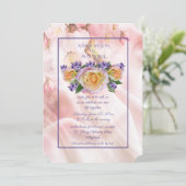 Bleke roze roze roze met Paarse ongevallen Kaart (Staand voorkant)