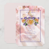 Bleke roze roze roze met Paarse ongevallen Kaart (Voorkant / Achterkant)