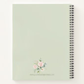 Bleke roze rozen bruiloft notitieboek (Achterkant)