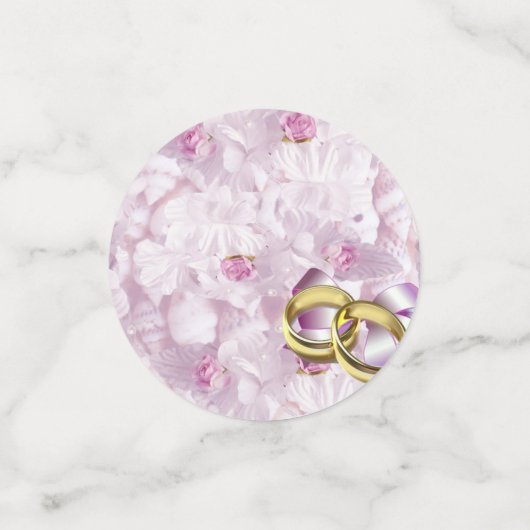 Bleke roze Rozen en wedrennen; Confetti (Kleine voorkant)