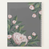 Bleke roze rozen met bewerkbare achtergrond planner (Achterkant)