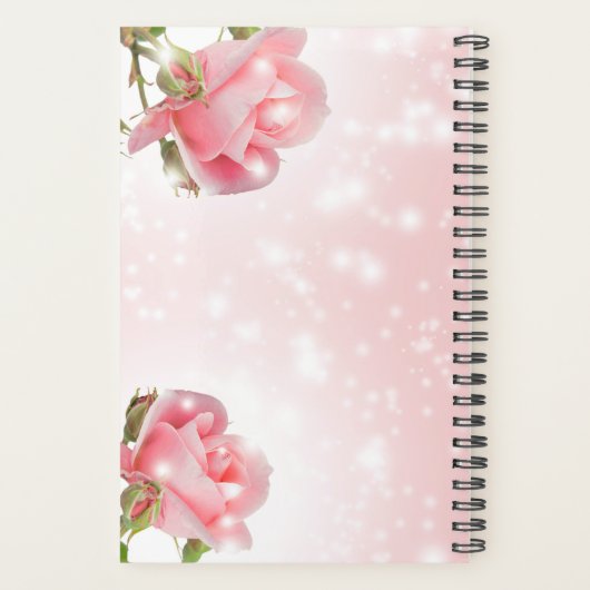 Bleke roze rozen planner (Achterkant)