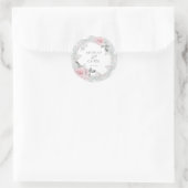 Bleke roze rozen rozen BarefootBride™ Ronde Sticker (Tas)