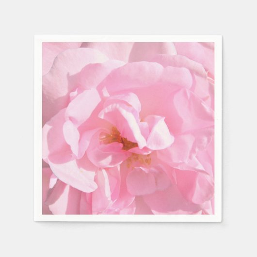 bleke roze rozenblaadjes servet (Voorkant)