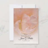 Bleke roze rozenbloem Deel een geheugenbegrafenis Notitiekaartje (Voorkant)