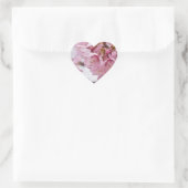 Bleke Roze Sakura Kersenbloesem Hart Sticker (Tas)