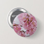 Bleke Roze Sakura Kersenbloesem Ronde Button 5,7 Cm (Voorkant /achterkant)