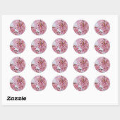 Bleke Roze Sakura Kersenbloesem Ronde Sticker (Vel)