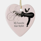 Bleke roze schoonheid salon hair stylist appreciat keramisch ornament (Rechts)