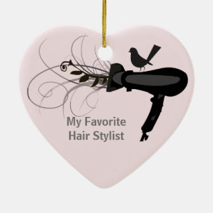 Bleke roze schoonheid salon hair stylist appreciat keramisch ornament