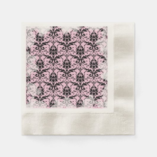 Bleke Roze Soft Grunge Tea Party Napkins Servet (Voorkant)