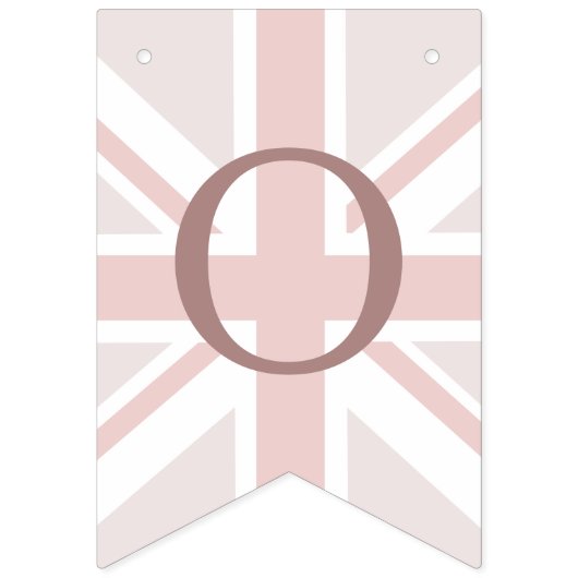Bleke Roze Union Jack Lang leve de liefde Bunting  Vlaggetjes (Tweede vlag)