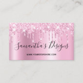 Bleke roze vormgeving met drijfveren Ombre Online  Visitekaartje (Voorkant)