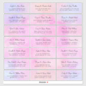 Bleke roze Waterverf Individuele Adresetiketten Sticker (Vel)