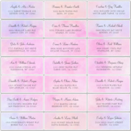 Bleke roze Waterverf Individuele Adresetiketten Sticker