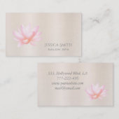Bleke roze waterverf lotusbloem visitekaartje (Voorkant / Achterkant)