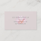 Bleke roze waterverf lotusbloem visitekaartje (Achterkant)