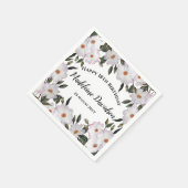 Bleke roze witte rozen met baard ontwerp servet (Hoek)