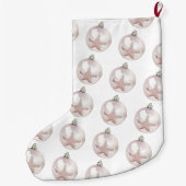 Bleke Roze Zee Star Ornament Pattern Grote Kerstsok (Achterkant)