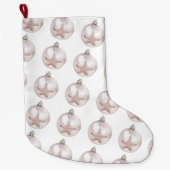 Bleke Roze Zee Star Ornament Pattern Grote Kerstsok (Voorkant)