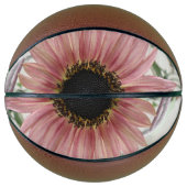Bleke roze zonnebloem basketbal (Voorkant)