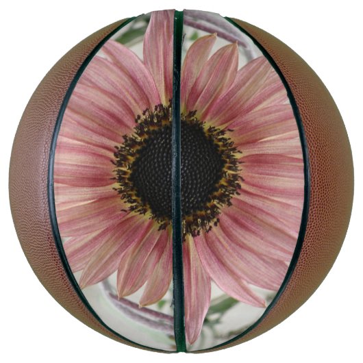 Bleke roze zonnebloem basketbal (Verticaal)