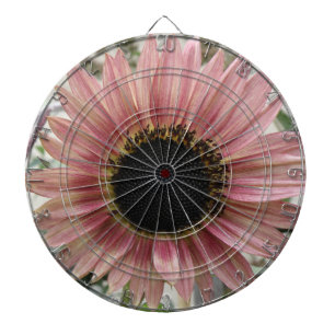 Bleke roze zonnebloem dartbord