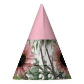 Bleke roze zonnebloem feesthoedjes (Achterkant)