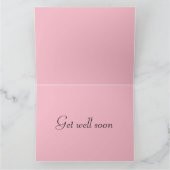 Bleke Roze Zonnebloem Get Well Soon Big Custom Kaart (Binnen)