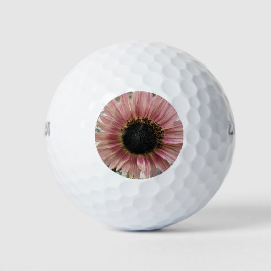 Bleke roze zonnebloem golfballen (Voorkant)