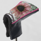 Bleke Roze Zonnebloem Golfheadcover (3/4 voorkant)