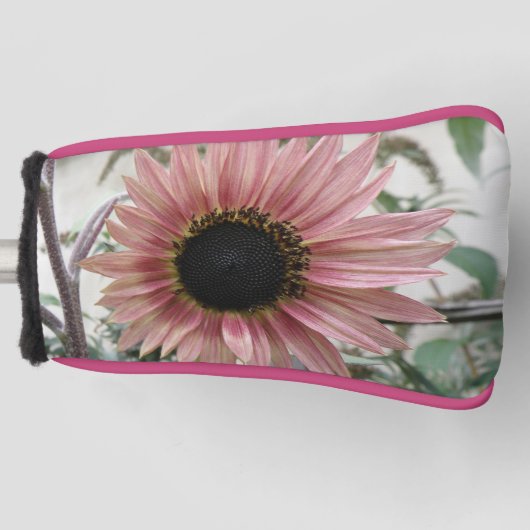 Bleke Roze Zonnebloem Golfheadcover (Voorkant)