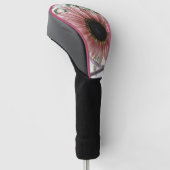 Bleke roze zonnebloem golfheadcover (Schuin)