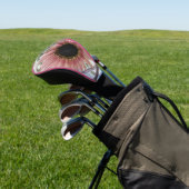 Bleke roze zonnebloem golfheadcover (Insitu)