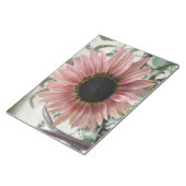 Bleke roze zonnebloem notitieblok (Schuin)