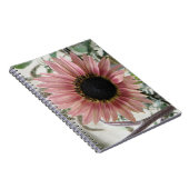 Bleke Roze Zonnebloem Notitieboek (Rechterzijde)