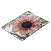 Bleke Roze Zonnebloem Notitieboek (Linkerzijde)