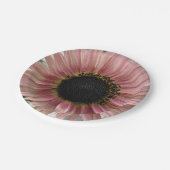 Bleke roze zonnebloem papieren bordje (Gekanteld)