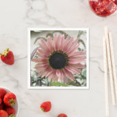 Bleke roze zonnebloem servet (Insitu)