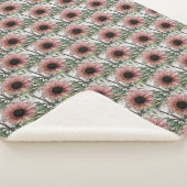 Bleke roze zonnebloem sherpa deken (3/4)