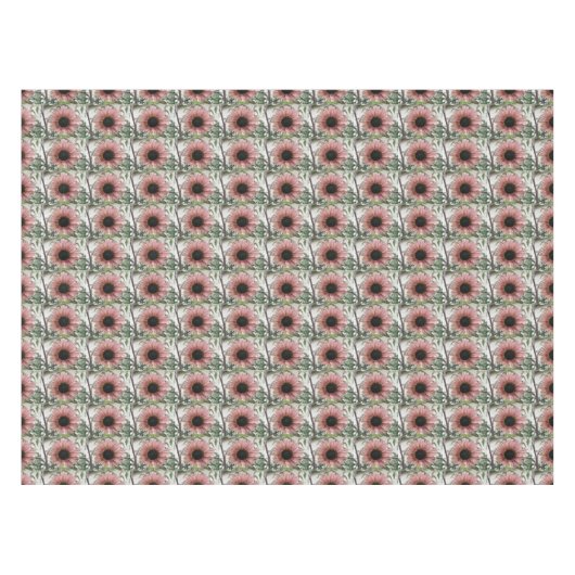 Bleke roze zonnebloem tafelkleed (Voorkant (Horizontaal))