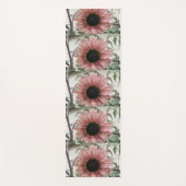 Bleke Roze Zonnebloem Yogamat (Voorkant)