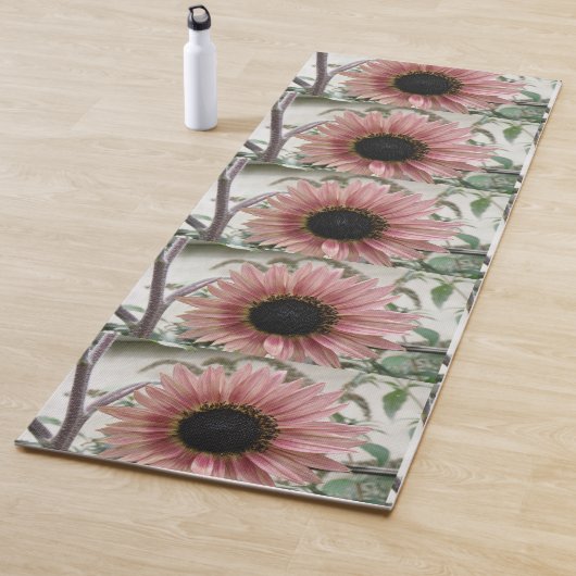 Bleke Roze Zonnebloem Yogamat (In situ)