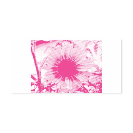 Bleke roze zonnebloem zelfinktende stempel (Design)